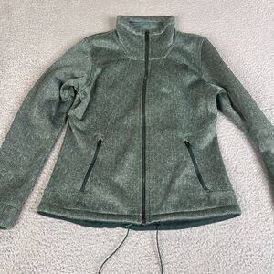 The North Face Jacket Womens S Windwall Fleece Lined Herringbone Sweater Hiking